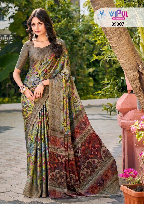 Vipul juliet chiffon saree export market in India